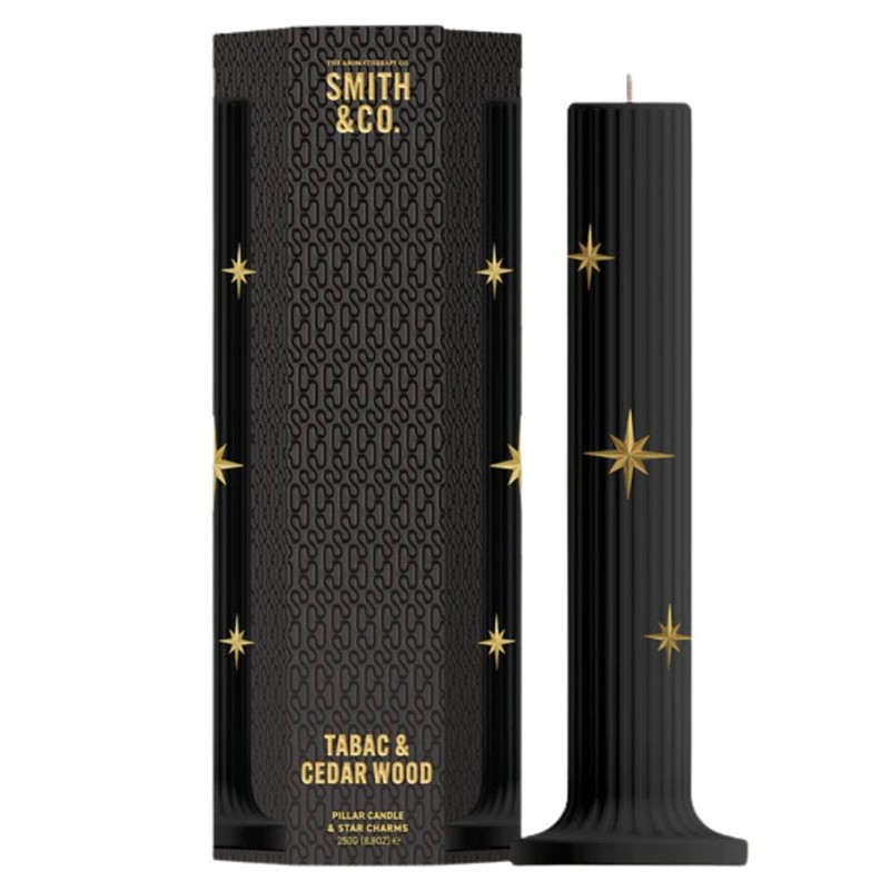 Smith & Co - Tabac & Cedar Wood Pillar Candle 250g