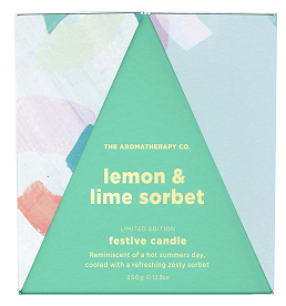Festive Favours Candle 350g Lemon and Lime Sorbet