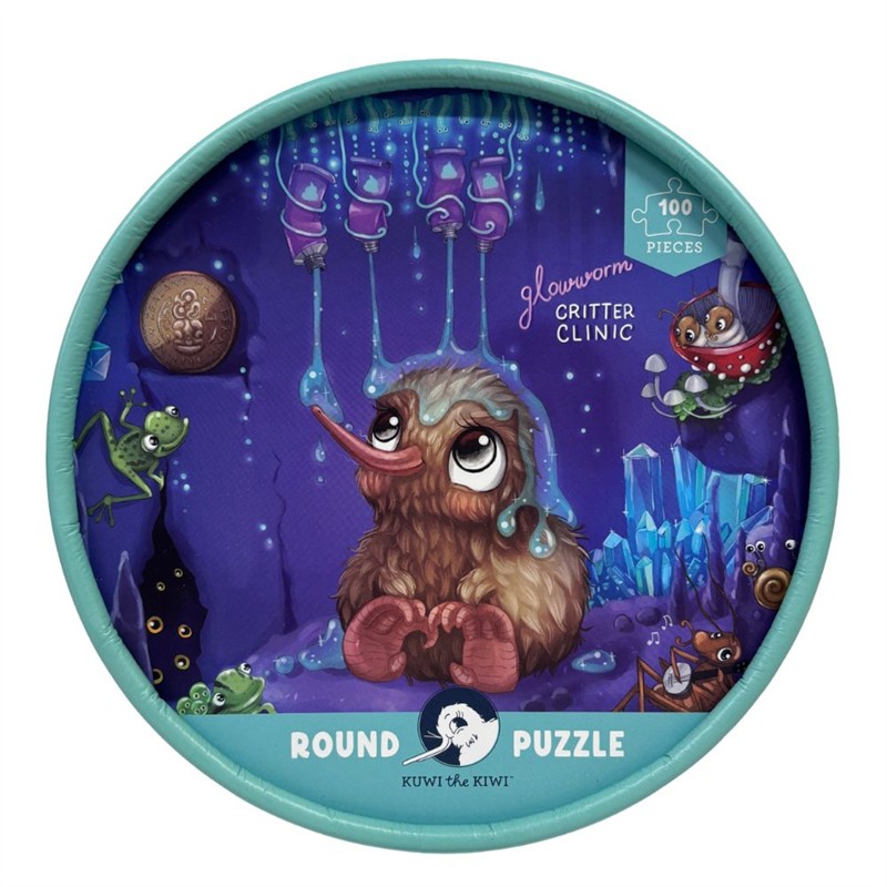 Moana Rd - 100-pc Round Puzzle (Glowworm Critter)